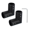 thumbnail image 1 of Conector de Varilla de Cortina de Esquina Uxcell, 2 Pcs Conector de Varilla de Cortina de 90° para Varilla de 1", Negro, 1 of 5