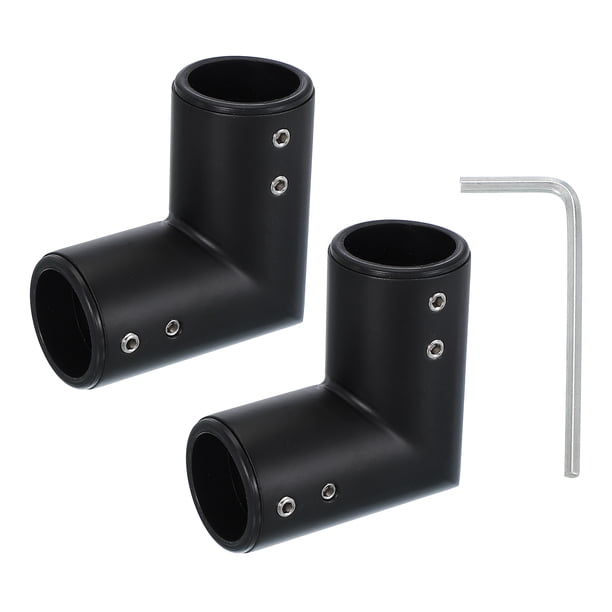 Conector de Varilla de Cortina de Esquina Uxcell, 2 Pcs Conector de Varilla de Cortina de 90° para Varilla de 1", Negro