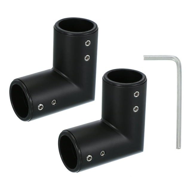 Conector de Varilla de Cortina de Esquina Uxcell, 2 Pcs Conector de Varilla de Cortina de 90° para Varilla de 1", Negro