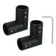 thumbnail image 1 of Conector de Varilla de Cortina de Esquina Uxcell, 2 Pcs Conector de Varilla de Cortina de 90° para Varilla de 1", Negro, 1 of 5