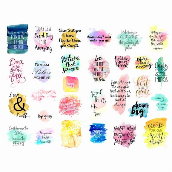 Kawaii Colorful Mini Mood Words Precut Stationary Decoration Happy Planner Stickers Scrapbooking Diary Sticky Paper Flakes