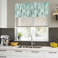 thumbnail image 5 of Green Abstract Valances for Windows, Decorative Rod Pocket Window Valance Curtains, Modern Oil Painted Art Contemporary Short Curtain Drapes for Kitchen/Bathroom/Living Room, 2 Panels, 60" W x 18" L, 5 of 8
