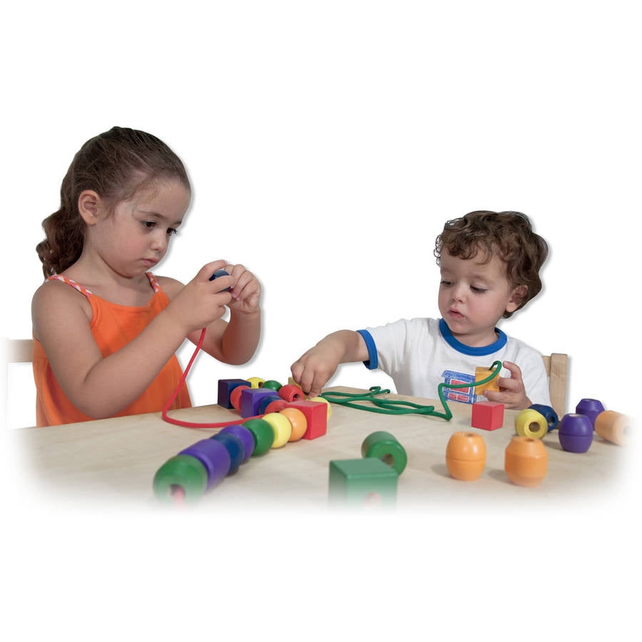 wooden threading beads for toddlers