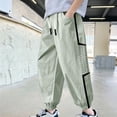 thumbnail image 7 of WAVSUF Boys Jogger Pants with Pockets Elastic Waist Quick Dry Summer Breathable Sports Hiking Pants Green Size 8, 7 of 7