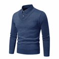 thumbnail image 3 of Mens Slim Fit Casual Shirt Long Sleeves Breathable Sweater Soft Top Shirt Collar, 3 of 8