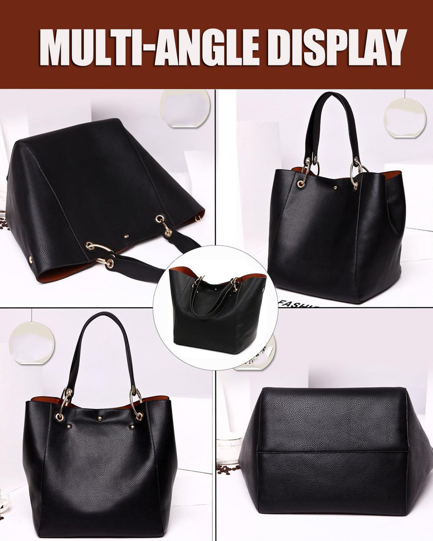 Gmdisc Large Work Tote Bag for Women,Satchel Handbags with Shoulder Strap Top Handle Purse Crossbody Bag Soft Vegan Leather Shoulder Bag