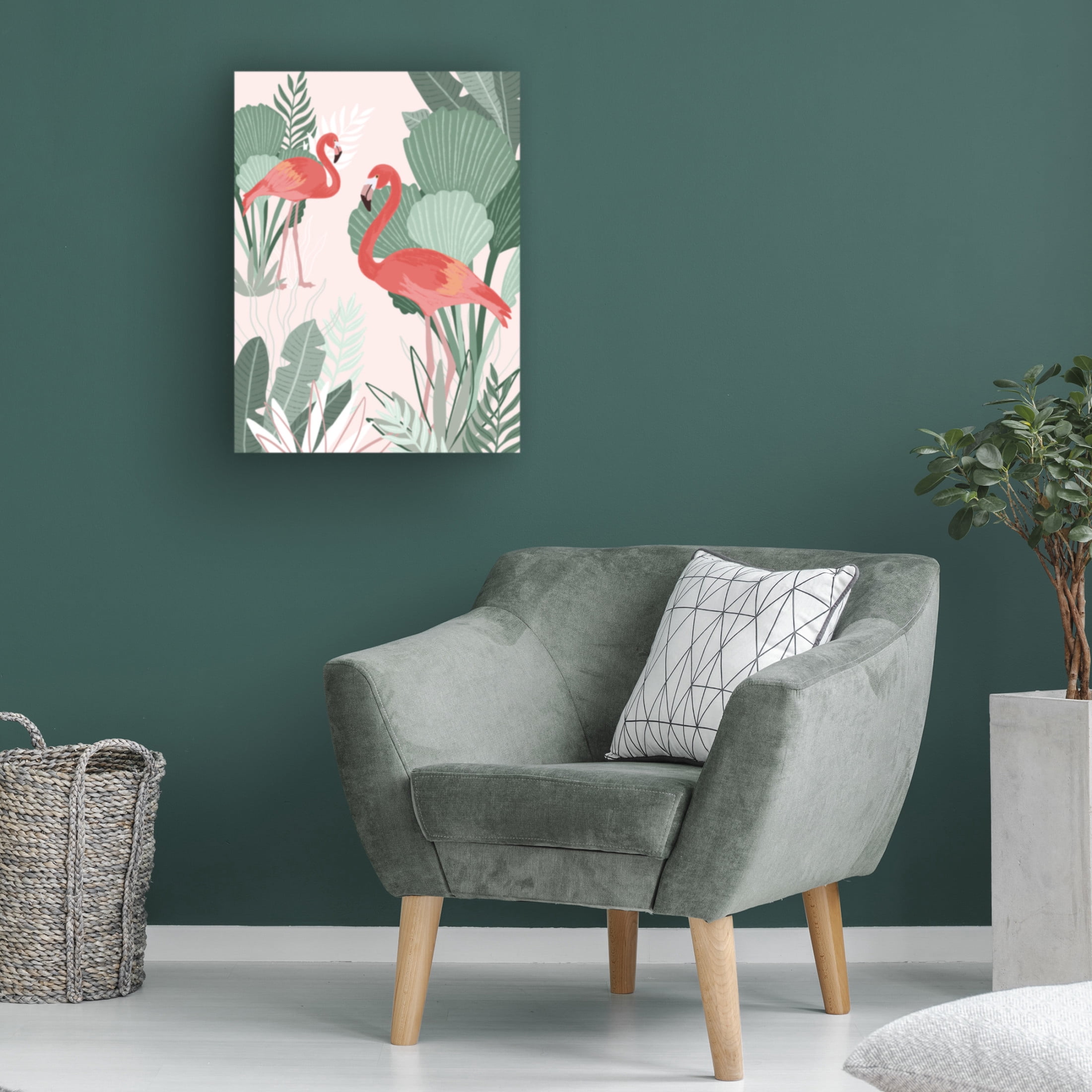 Trademark Fine Art Goed Blauw Flamingo Dreams Canvas Wall Art