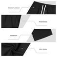 thumbnail image 6 of lcziwo Work Pants Men with Pockets Camping Elastic Waist Trousers Stretchy Outdoor Relaxed Fit Drawstring Cargo Pants Black XL, 6 of 9