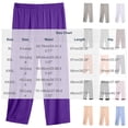 thumbnail image 3 of Nsxcdh Cropped Pants for Women Stretch Solid Color High Waist Slim Fit Elastic Waist Soft Comfortable Loungewear for Yoga Sports Workout Hiking, 3 of 5