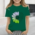 thumbnail image 2 of Ruyang Teen Girls Flower Graphic T Shirts Short Sleeve Sunflower Pattern Tshirts Tops Summer Loose Fit Soft Tees Clothes, 2 of 5