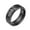 Black, variant on Women Men 8mm Stainless Steel Carved Ring Christian Cross Religious Inlay Cubic Zirconia Wedding Band Statement Anniversary Ring Silver Size 7