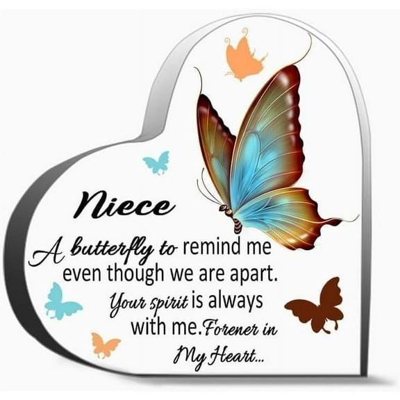 Sympathy Memorial Gifts For Loss Of Niece Loss Of Niece Sympathy Gifts Bereavement Condolences Grief For Friends, Gifts For Family Coworker Home Decorative Signs,4x4 inch