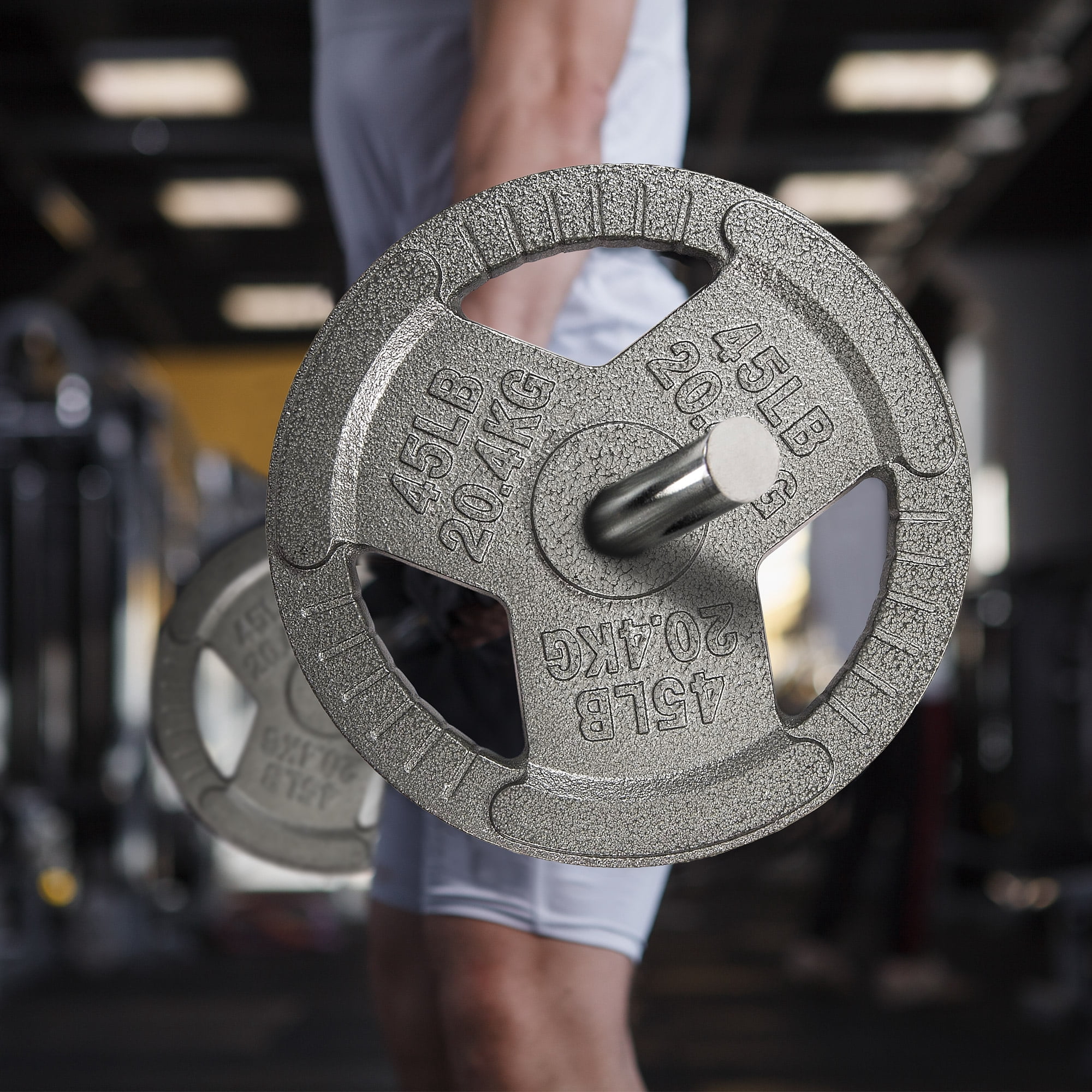 BalanceFrom Cast Iron Weight Plates，1-Inch or 2-Inch Center Hole, Multiple Sizes & Sets Available，for Strength Training & Weightlifting