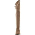 thumbnail image 4 of Yoki Anora Women's Drawstring Side Zipper Low Heel Thigh High Boots, 4 of 4