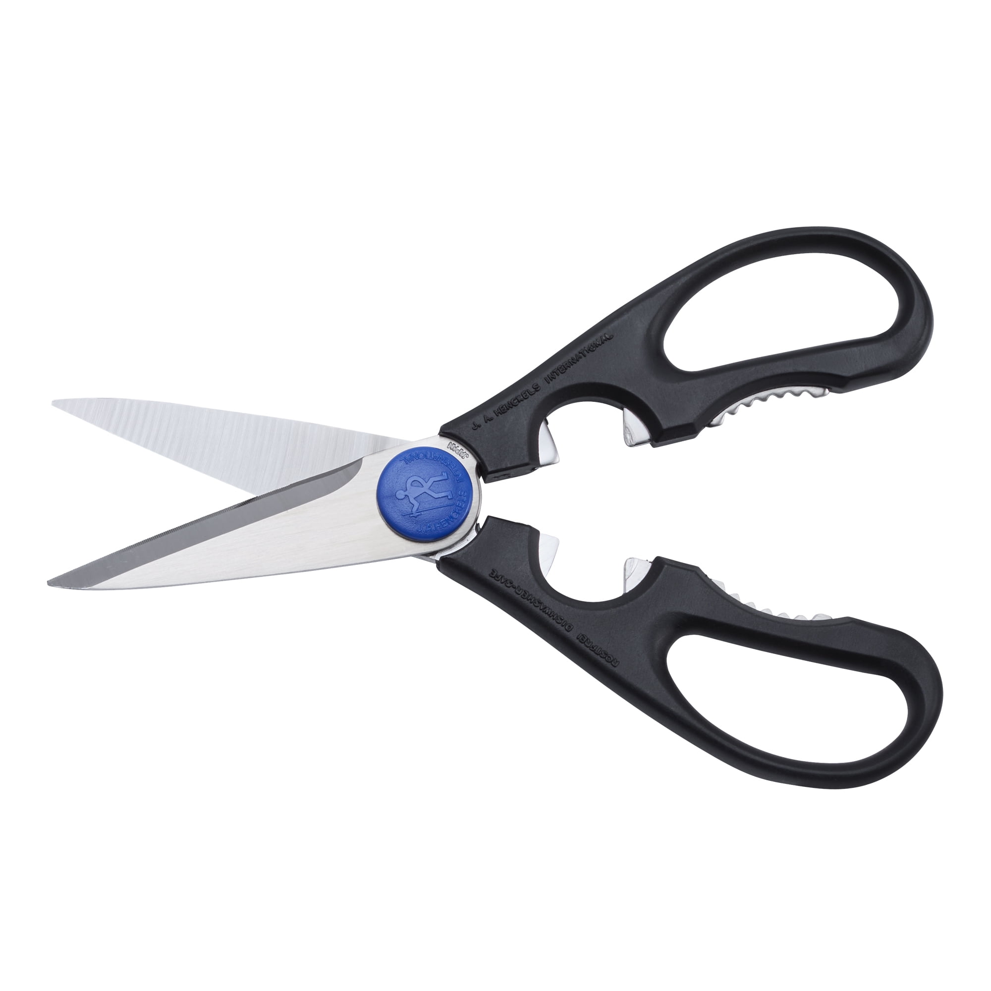 Henckels Kitchen Shears, Made in Japan, Black, Micro-serrated