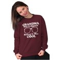thumbnail image 3 of Funny Cool Hipster Grandma Joke Women Crewneck Sweatshirt Brisco Brands 3X, 3 of 6