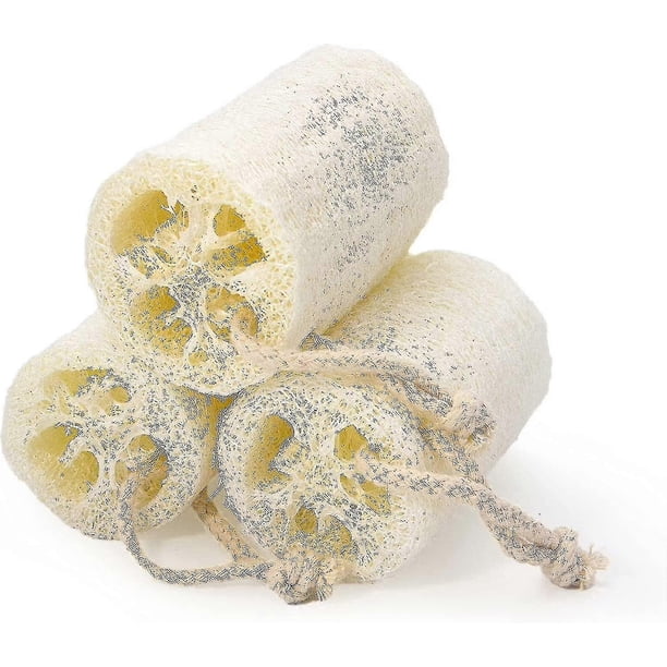 3 Pack Hot Bath Supplies Loofah, Natural Loofah Sponge Bath Body Exfoliation Natural Loofah 5 Inch
