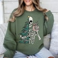 thumbnail image 5 of Funny Spooky Christmas Sweatshirt Skeleton Holiday Shirt, 5 of 5