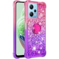 thumbnail image 2 of Slim Fit Phone Case for Redmi Note 12 4G, Bling Shiny Quicksand Effect TPU Bumper Case with Four Corners Heavy Anti-Fall Protection for Redmi Note 12 4G,Pink Purple, 2 of 14