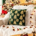 thumbnail image 4 of Christmas Reindeer And Snowflake Pillow Cover With Sequin And Plush Embroidered Design, Festive Red Decorative Sofa Pillowcase For Holiday Decor, 4 of 6