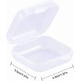 thumbnail image 2 of YILANJIN 12PCS Plastic Storage Cases Small Bead Organizers Clear Small Square Organizer Boxes Storage Containers Box Case for Pills earplug Rings Earrings Necklaces Small Items (3.5cm*3.5cm), 2 of 8