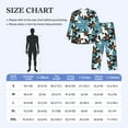thumbnail image 2 of Mens Pajamas Set, Dark Brown Lilies Flowers Button Down Long Sleeve Loungewear Sleepwear Pjs sets for Men, 2 of 5
