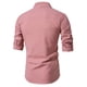 thumbnail image 4 of Blusa y camisa de manga larga con cuello alto para hombre, informal, con botones y rayas, blusa de manga larga con cuello alto, blusa para hombre, 4 of 9