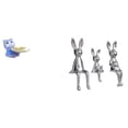 thumbnail image 1 of Bandeja De Escultura De Resina Moderna De Gato Y Conejo Para Mesa De Comedor, Armario, Estante, Joyería, Aperitivos, Escritorio, Centro De Mesa, Adorno, Decoración De Animales, 1 of 8