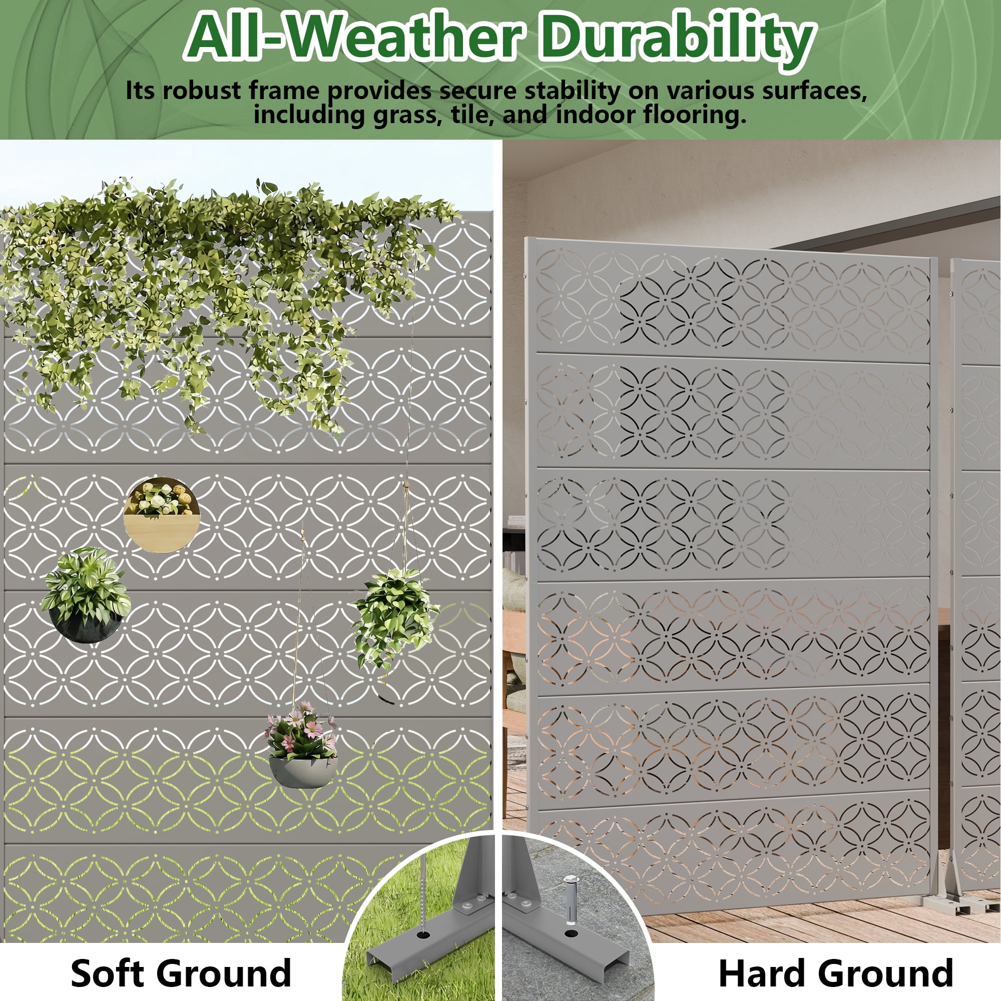 Privacy Metal Screen Fence Panel