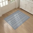 thumbnail image 3 of ODIKA 3'x5' Washable Throw Rug Stain Resistant, Low Profile, Non-Slip Striped Farmhouse Ticking Stripe Plaid Stripes Nautical Gingham Flowing Dynamic for Entryway, Kitchen, Mudroom, 3 of 7