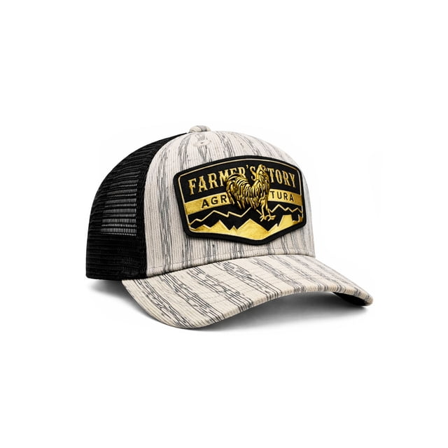 KNITE Gorra Farmer Rooster Gold Trucker Hombre Ajustable Estilo Rancho Gallo Oro
