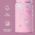 thumbnail image 6 of Hydrapeak Mini 14oz Fun Sticker Print Water Bottle with Straw Lid, Stainless Steel Double Wall Insulated Water Bottle, Leak-Proof and Spill-Proof Water Bottle, Butterfly Allover-Bubblegum, 6 of 6