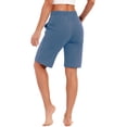 thumbnail image 3 of SPECIAL MAGIC Women’s Cotton Bermuda Sweat Shorts 10" Knee-Length Athletic Shorts with Pockets for Workout Lounge Sports, 3 of 6