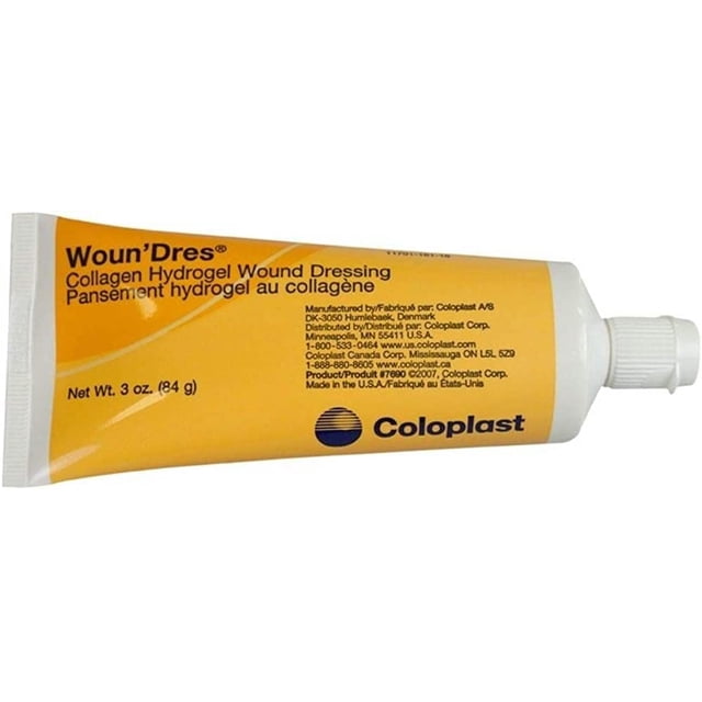 Apósito para heridas Coloplast, hidrogel de colágeno para heridas, 90 ml