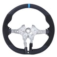 thumbnail image 1 of Car Steering Wheel, Flat Bottom Steering Wheel  Performance Stable Replacement High   For Car Blue 12 O-Clock Ring, 1 of 8