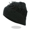 thumbnail image 4 of UTSJKR Unisex Winter Beanie Hat, Distressed Knit Skull Cap, Plain Cuff, Slouchy Ripped Style Knit Cuffed Beanies Black, 4 of 4