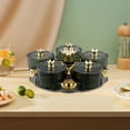 thumbnail image 1 of Serving Tray Easy to Carrying 5 Compartment for Sweets Dessert Indoor Outdoor green, 1 of 8