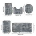 thumbnail image 3 of LSLJS Mixed Colors Bath Mats 5 Set Bathroom Rugs for 5PCS Toilet Mats Universal Soft Comfortable Water Absorption Non-Slip Thick Machine Washable Easy Dry Dark Color Home Accessories, 3 of 8