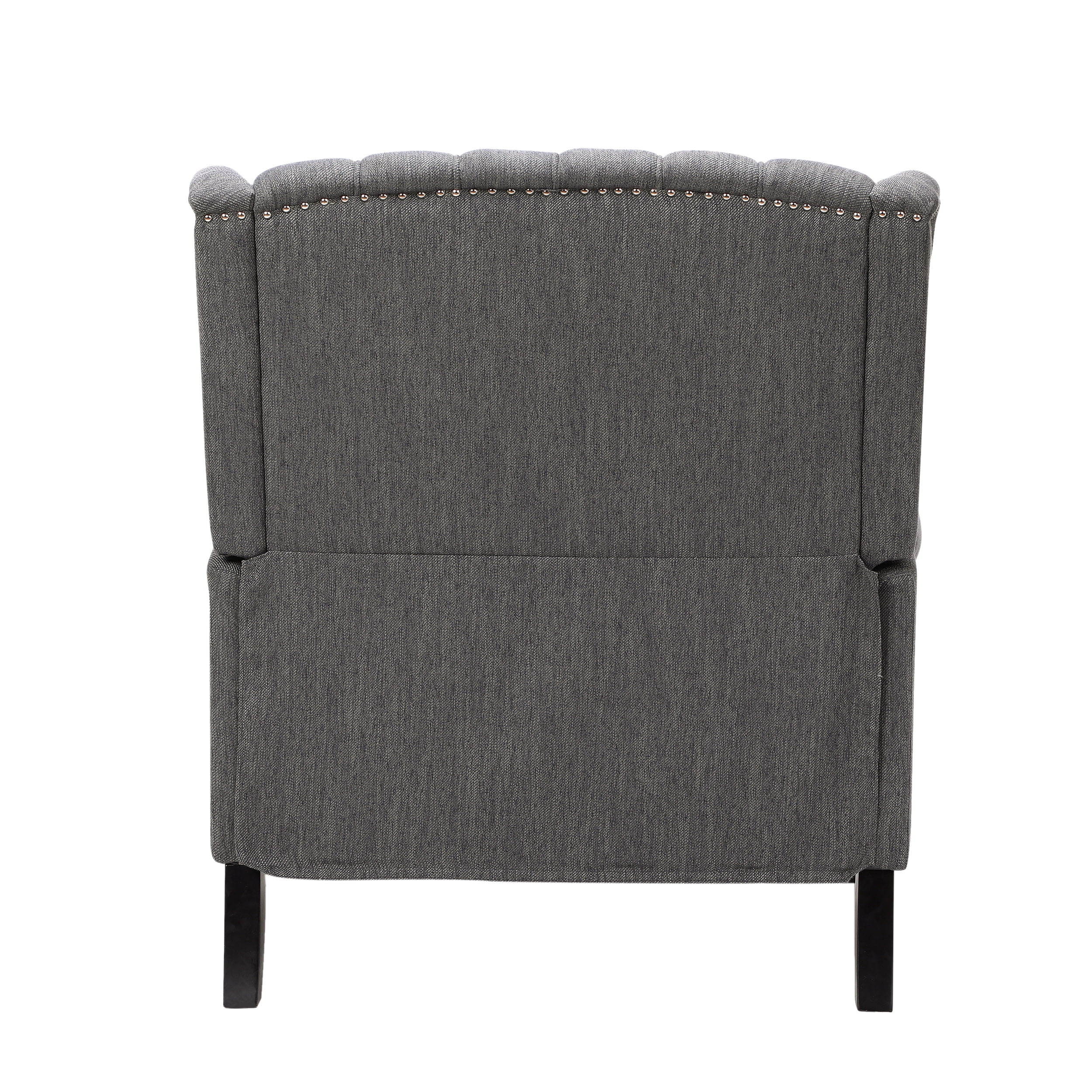 Noble House Khalid Oversized Fabric Push Back Recliner, Gray