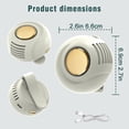 thumbnail image 4 of Cruise Essentials 2026 Portable Clip On Fan Mini USB Rechargeable Bladeless Personal Fan 360° Rotatable 3 Speed Silent Wearable Cooling Fan for Travel Outdoor Office,White, 4 of 6