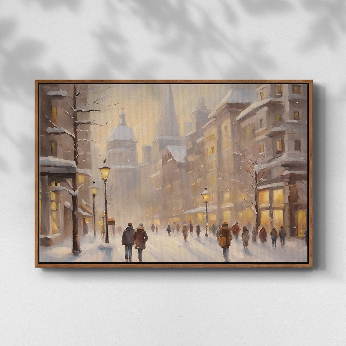 Vintage Landscape-CLXXIV By Wexford Home Framed in Walnut Wood Gallery Wrapped Canvas 27 in. x 41 in.