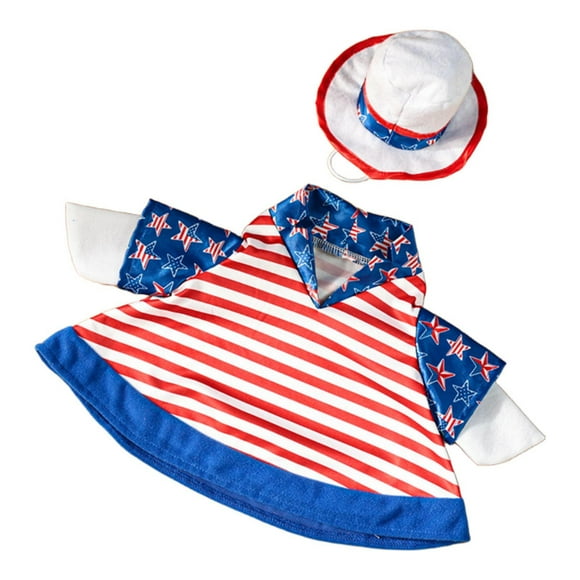 Traje de ganso del 4 de julio Ropa de ganso Artículos para fiestas Regalo del Día de los Caídos Creativo Franja horizontal