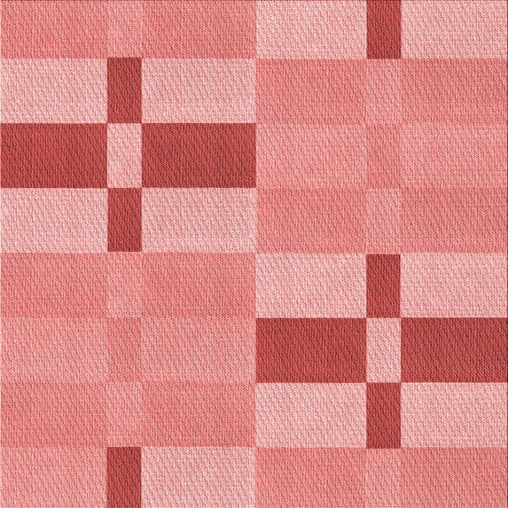 Ahgly Company Machine Washable Indoor Square Transitional Pastel Pink Area Rugs, 5' Square