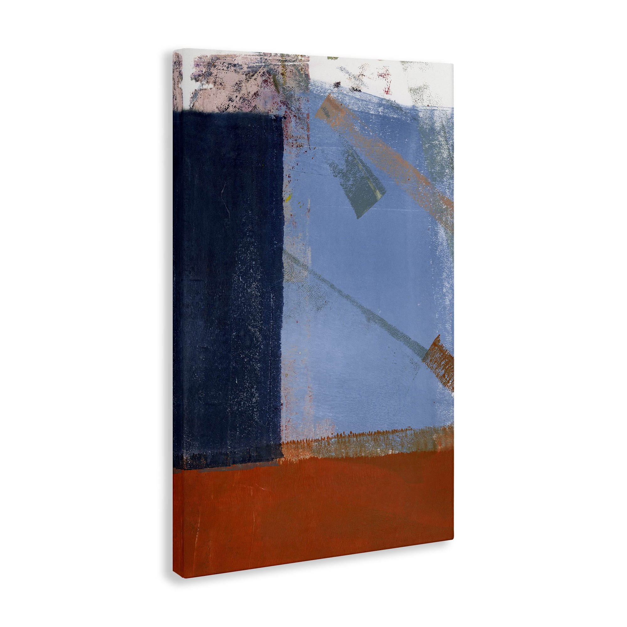 Stupell Industries Structured Shapes Abstract Abstract Painting Wrapped Canvas Art Print Wall Art, 16 x 24