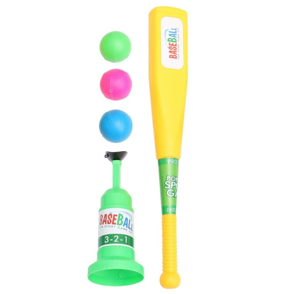 WEAVILUX Baseball Bat and Set, Lightweight Plastic, Assorted Colors, Safe for Kids Throwing Games and Outdoor Play
