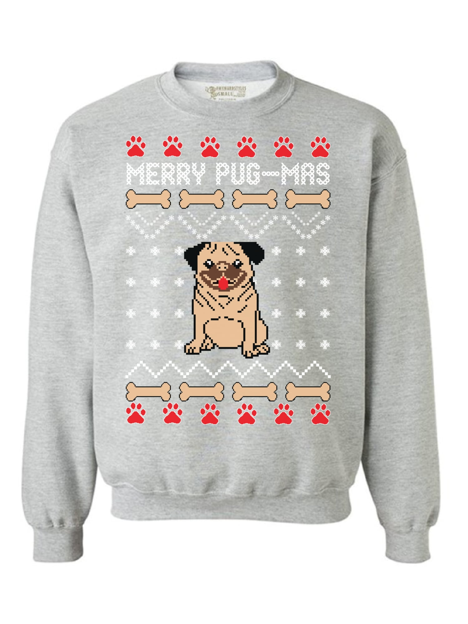 mens pug christmas sweater