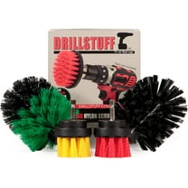 Drillbrush Power Scrubbing Brushes Attachment Set - Shower Cleaning Brush for Drill - Kitchen Stove/Oven/Sink Scrubber - Safe BBQ Grill Cleaning