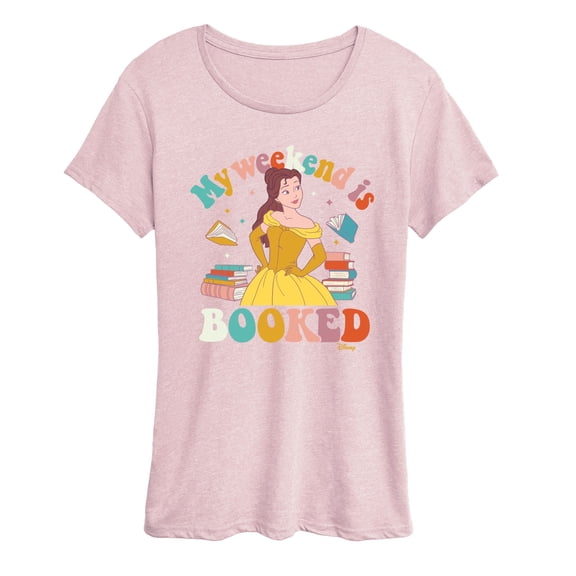 Disney - My Weekend Is Booked Belle Short Sleeve Graphic T-Shirt