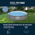 thumbnail image 4 of Bestway Steel Pro MAX 12' x 30" Metal Frame Above Ground Pool Set w/ Filter Pump, 4 of 9