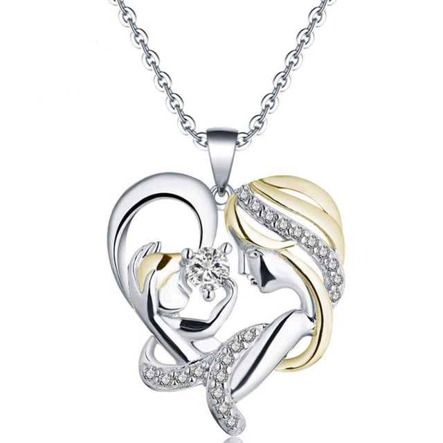 Collar para mujer, Joyas para mujer, Joyas para mujer Collar de corazón para mujer Regalo único Fiesta para mi hija Mamá Collar de corazón las fichas